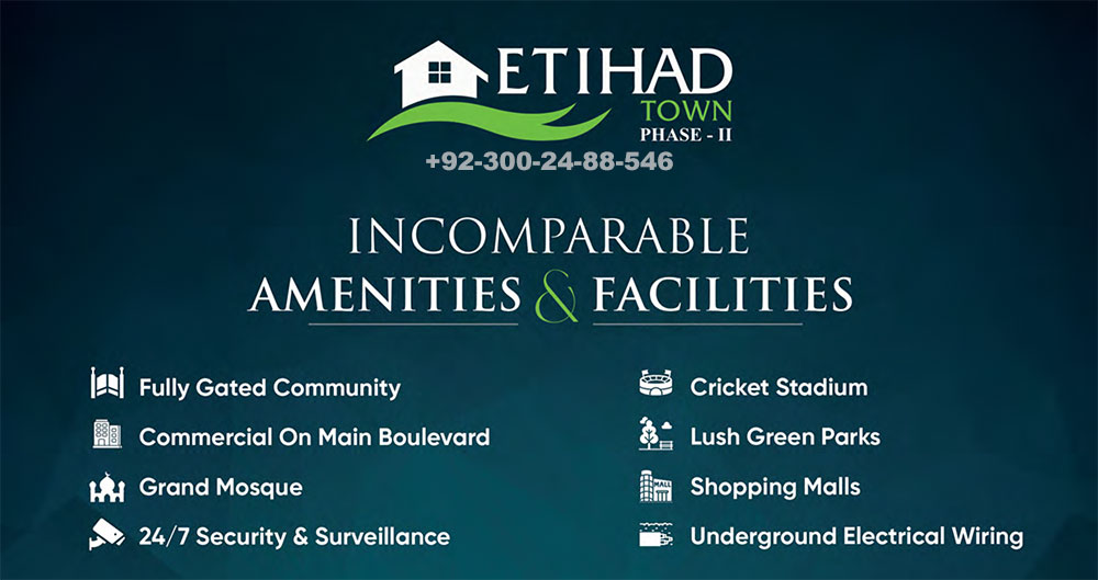 Etihad Town Lahore Phase 2 Amenities