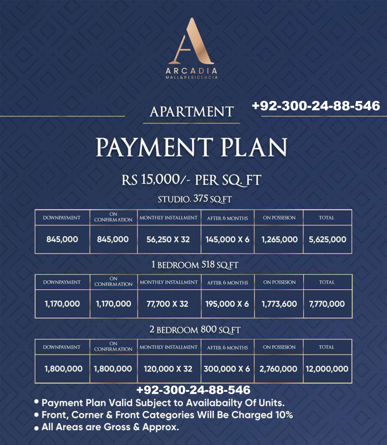 Arcadia Mall Payment Plan & Residencia